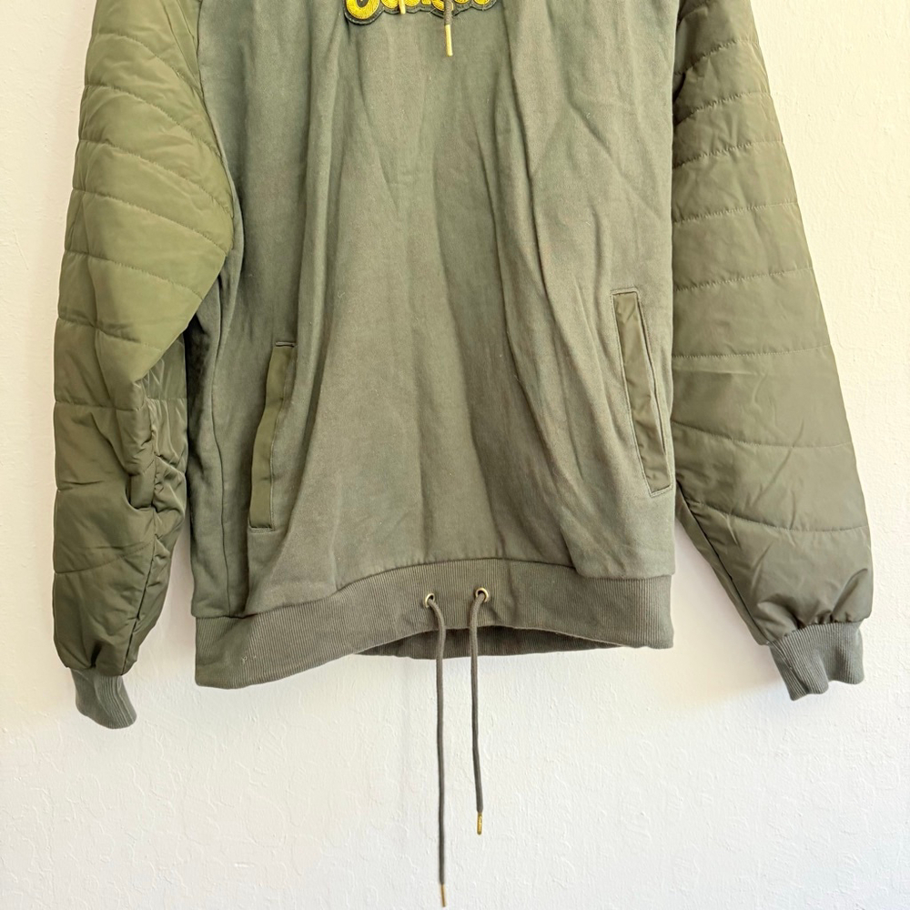 Cookies Men's Olive Green Quilted Hoodie Size XL - Picture 3 of 6